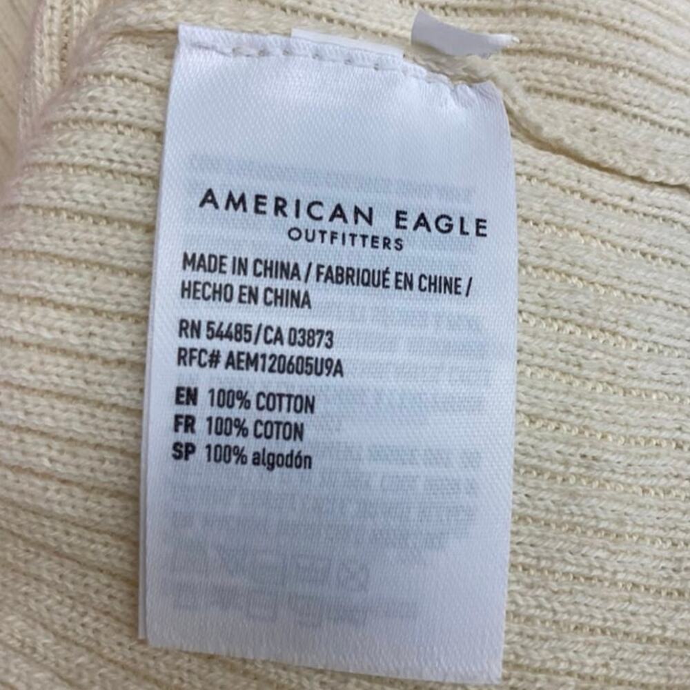 American Eagle Women's ribbed knit tube top in a cream color Sz M - Picture 5 of 5
